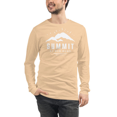 Men's Classic Long Sleeve Tee with White Logo