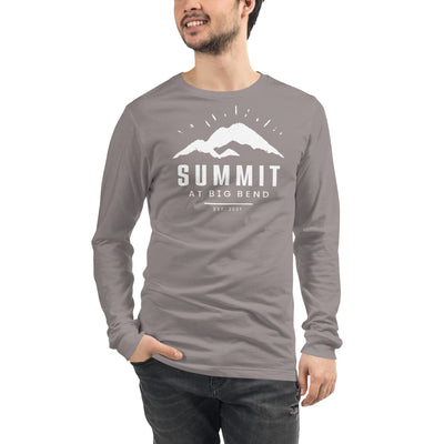 Men's Classic Long Sleeve Tee with White Logo